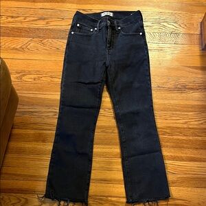 Madewell black Cali Demi-Boot Jeans in Starkey Wash